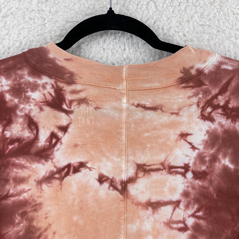 We the Free People Be Free T-Shirt Women Small Orange Tie-Dye Long Sleeve Casual - Picture 11 of 13